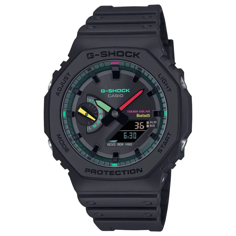 OROLOGIO FULL BLACK CON DETTAGLI FLUORESCENTI UOMO CASIO G-SHOCK OROLOGIO FULL BLACK CON DETTAGLI FLUORESCENTI UOMO CASIO G-SHOCK