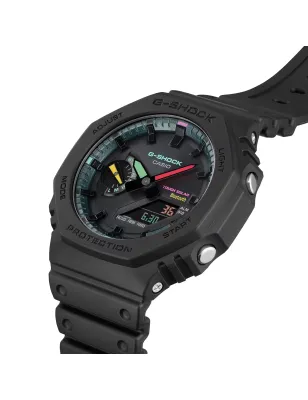 OROLOGIO FULL BLACK CON DETTAGLI FLUORESCENTI UOMO CASIO G-SHOCK GA-B2100MF-1AER Casio
