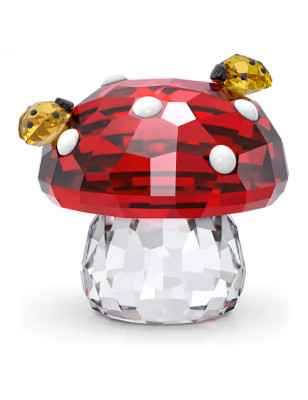 DECORAZIONE FUNGO E COCCINELLE IDYLLIA SWAROVSKI 5683436 Swarovski