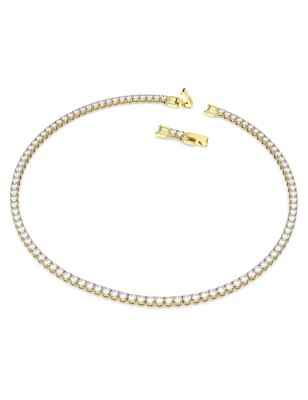 COLLANA TENNIS DELUXE TAGLIO TONDO ORO SWAROVSKI