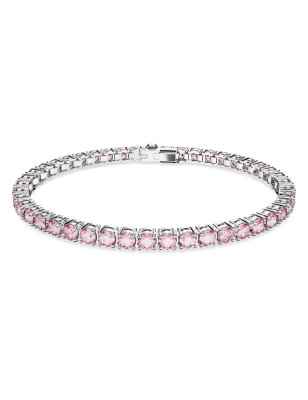BRACCIALE TENNIS TAGLIO TONDO ROSA DONNA SWAROVSKI