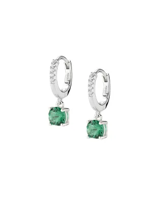 ORECCHINI HUGGIES PUNTO LUCE VERDE Donna AMEN  ECIPBBVEZ Amen