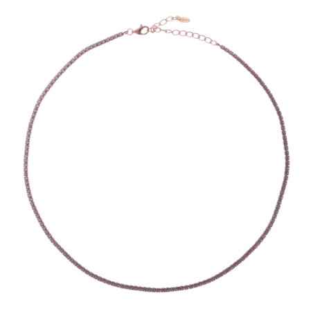 COLLANA TENNISMANIA ROSE' ZIRCONI BIANCHI AMEN CLT2RB Amen