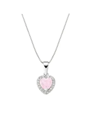 COLLANA CUORE DELL'OCEANO ROSA DONNA AMEN  CLTICBRO Amen