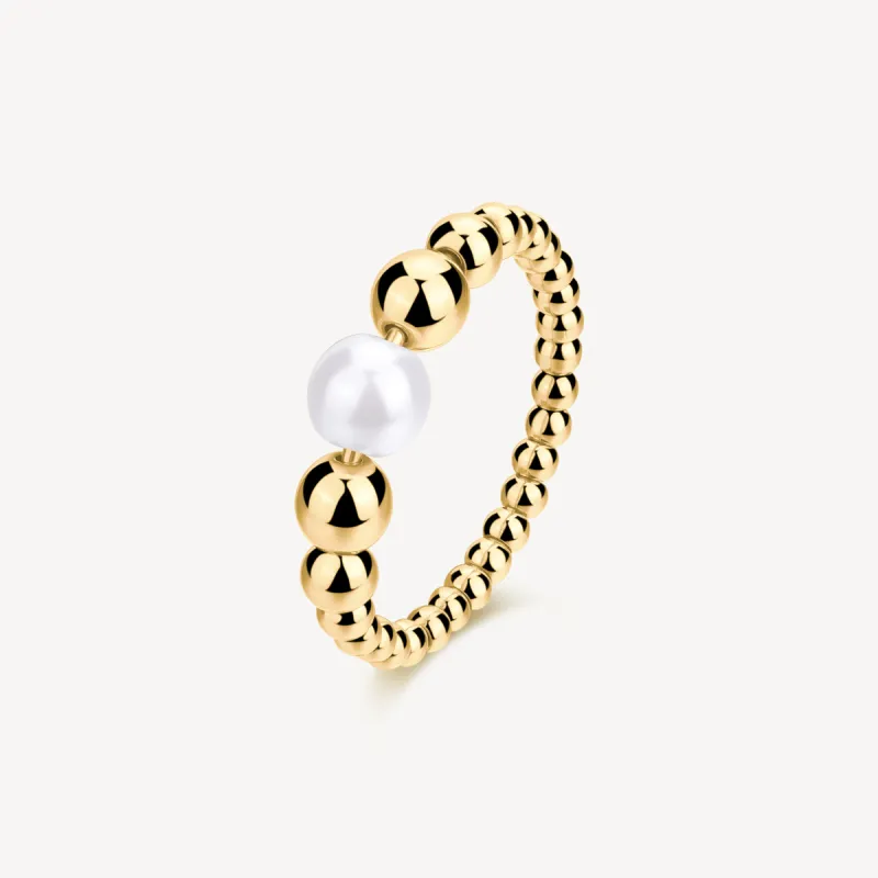 ANELLO PERFECT COLOR ORO CON PERLA MIS.18 DONNA BROSWAY