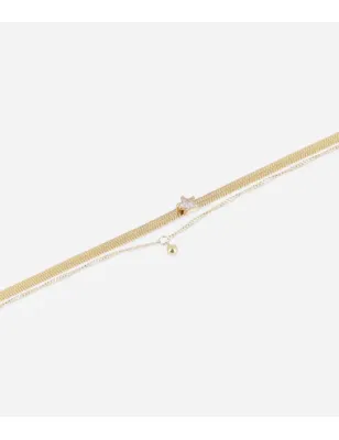 BRACCIALE MULTIFILO ALTORA DORATO CON ZIRCONI DONNA ZAG 