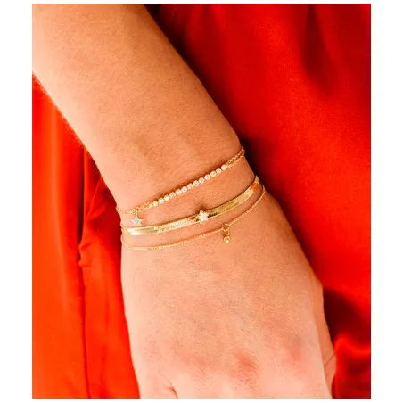 BRACCIALE MULTIFILO ALTORA DORATO CON ZIRCONI DONNA ZAG 