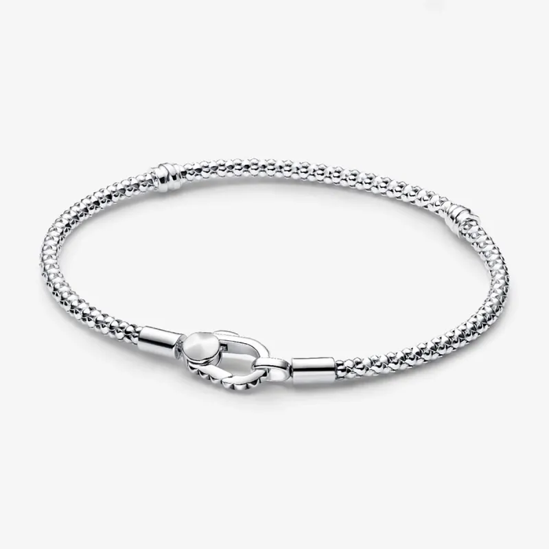 BRACCIALE MAGLIA GEOMETRICA CHIUSURA MOSCHETTONE 19CM PANDORA BRACCIALE MAGLIA GEOMETRICA CHIUSURA MOSCHETTONE 19CM PANDORA