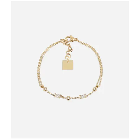 BRACCIALE MULTIFILO ATHIS DORATO CON ZIRCONI DONNA ZAG 