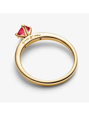 ANELLO SOLITARIO CUORE ROSSO M54 DONNA PANDORA  166574C01-54 Pandora