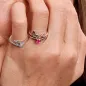 ANELLO SOLITARIO CUORE ROSSO M54 DONNA PANDORA 