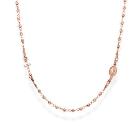 GIROCOLLO ROSARIO UNISEX ARGENTO ROSE' AMEN CRORD3 Amen