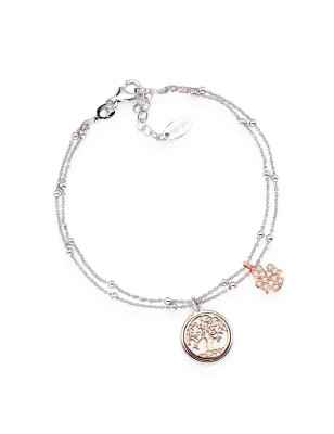 BRACCIALE ALBERO DELLA VITA E CHARM ANGELO DONNA AMEN BR2AL Amen