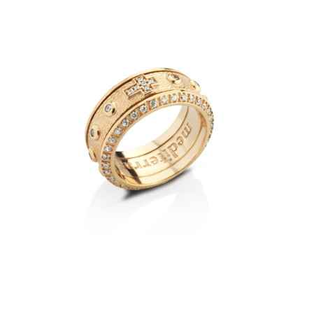 Anello rosario in argento rosé Donna Mediterraneo 