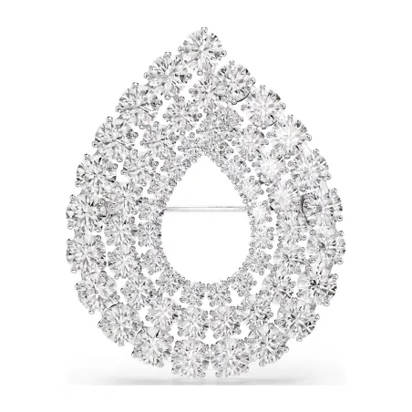 Spilla Matrix Taglio Round Bianca Donna Swarovski 