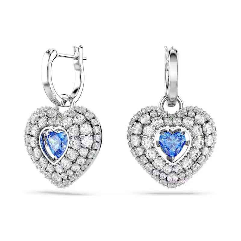 ORECCHINI PENDENTI HYPERBOLA CUORE BLU SWAROVSKI