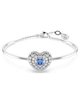 BRACCIALE RIGIDO HYPERBOLA CUORE BLU DONNA SWAROVSKI  5680393 Swarovski