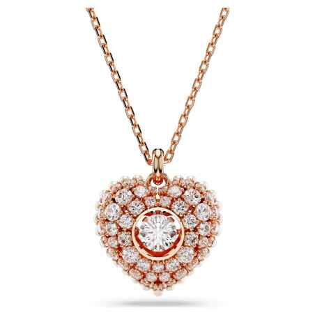 COLLANA HYPERBOLA CUORE ROSE DONNA SWAROVSKI 