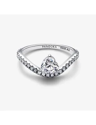 Anello CON PAVE E CUORE ONDULATO M56 DONNA Pandora  193661C01-56 Pandora