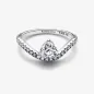 Anello CON PAVE E CUORE ONDULATO M56 DONNA Pandora 