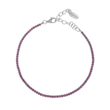 BRACCIALE TENNISMANIA ZIRCONI FUCSIA DONNA AMEN  BT1BR17 Amen