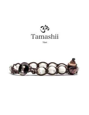 Bracciale CON MADREPERLA BIANCA UOMO-DONNA Tamashii 1 Giro