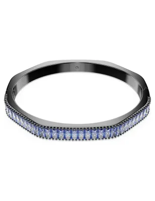 Bracciale rigido Matrix blu taglio baguette Donna Swarovski 
