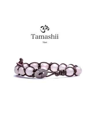 Bracciale con Quarzo rosa UOMO-DONNA Tamashii 8 Mm