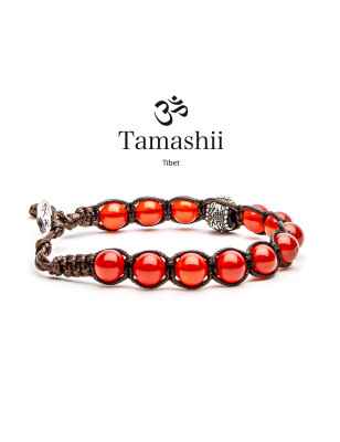Bracciale Agata rosso passione Donna-Uomo Tamashii Ruota Della Preghiera