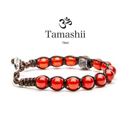 Bracciale Agata rosso passione Donna-Uomo Tamashii Ruota Della Preghiera
