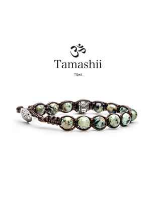 Bracciale Turchese Africano Donna-Uomo Tamashii Ruota Della Preghiera