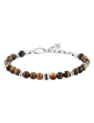Bracciale Acciaio Occhio di tigre Pietre UOMO Morellato 