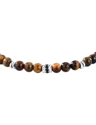 Bracciale Acciaio Occhio di tigre Pietre UOMO Morellato 