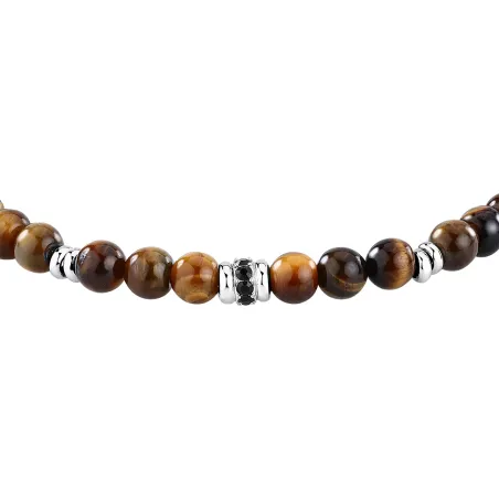 Bracciale Acciaio Occhio di tigre Pietre UOMO Morellato 