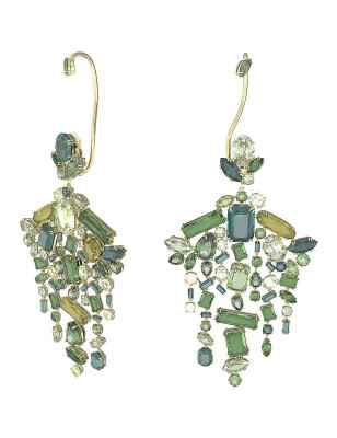 ORECCHINI CHANDELIER VERDE DONNA SWAROVSKI GEMA 5613732 Swarovski
