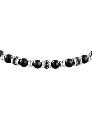 Bracciale Acciaio Onice nero Pietre UOMO Morellato 