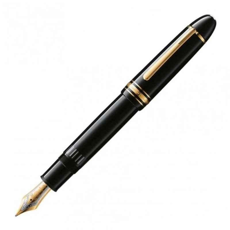 PENNA STILOGRAFICA IN RESINA NERA PENNINO IN ORO UOMO MONTBLANC MEISTERSTUCK PENNA STILOGRAFICA IN RESINA NERA PENNINO IN ORO UOMO MONTBLANC MEISTERSTUCK