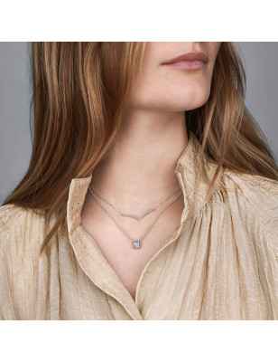 COLLANA CON PUNTO LUCE QUADRATO DONNA PANDORA  396241CZ-45 Pandora
