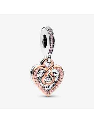 CHARM PENDENTE CUORE INFINITO MAMMA SEI PERFETTA DONNA PANDORA 