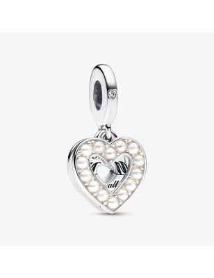 CHARM PENDENTE CUORE PERLE COLTIVATE DONNA PANDORA  792649C01 Pandora