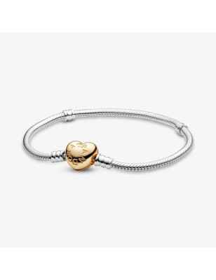 BRACCIALE CHIUSURA A CUORE ORO DONNA PANDORA  568707C00-18 Pandora