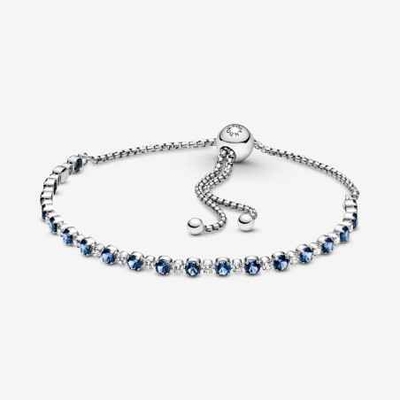 BRACCIALE TENNIS BLU CHIUSURA REGOLABILE DONNA PANDORA 599377C01-1 Pandora