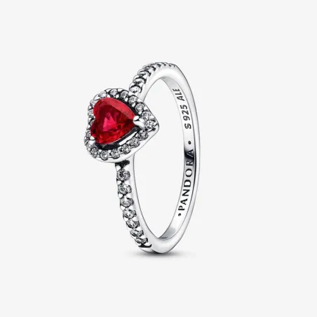 ANELLO CUORE IN RILIEVO ROSSO MIS.52 DONNA PANDORA  198421C02-52 Pandora