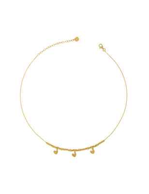 GIROCOLLO MICRO ANELLI CON 3 CUORI RUE DES MILLE