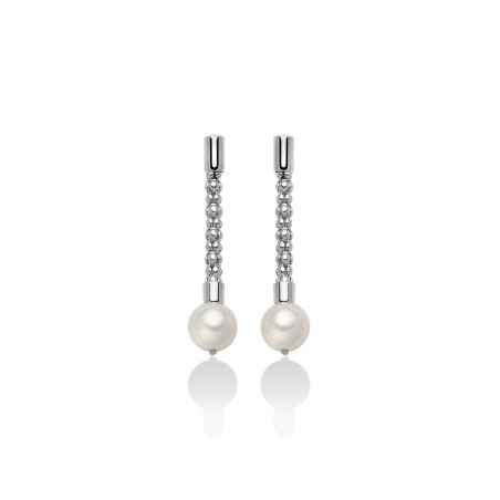 ORECCHINI ARGENTO DONNA MILUNA LE PERLE