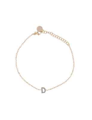BRACCIALE LETTERA D CON ZIRCONI DONNA RUE DES MILLE 