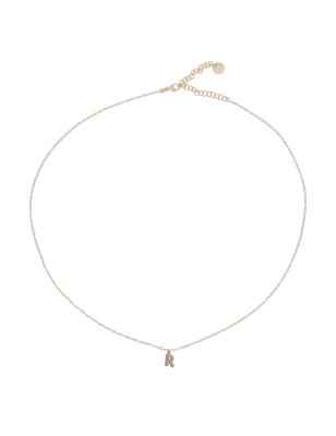 GIROCOLLO LETTERA R CON ZIRCONI RUE DES MILLE