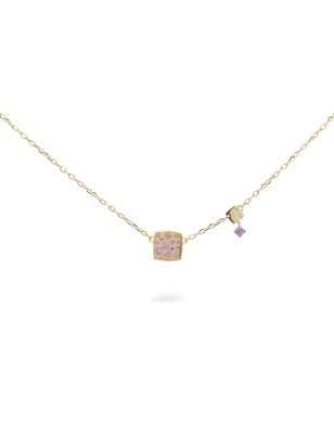GIROCOLLO QUADRATO PAVE' E MINI CASTONE RUE DES MILLE