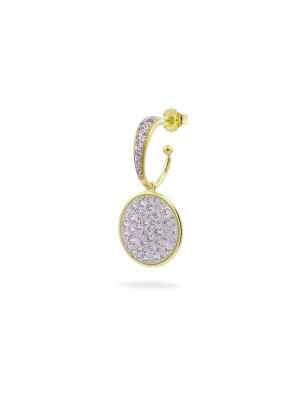 MONORECCHINO HOOP CERCHIO PAVE' DONNA RUE DES MILLE 