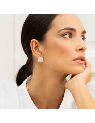 ORECCHINI LOBO CERCHIO PAVE' OVERSIZED DONNA RUE DES MILLE  ORZ-018 M2 CER AU Rue Ds Mille